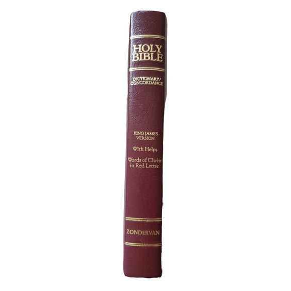 Holy Bible King James Book Version Helps Red Letter 1989 Zondervan Inscribed - Picture 2 of 9